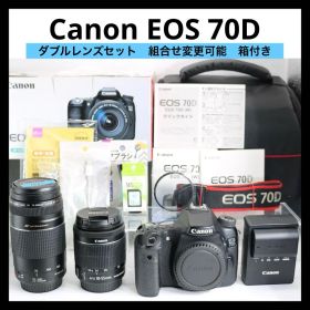【Canon EOS 70D ダブルレンズセット】 Wi-Fi搭載 安心保証あり