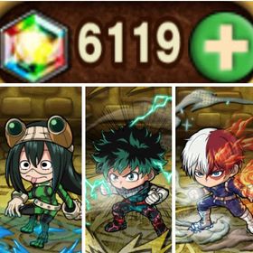 ✨ヒロアカコラボガチャ : デク,轟,梅雨所持+虹結晶6100↑所持✨即購入✅ | ポコダン(ポコロンダンジョンズ)のアカウントデータ、RMTの販売・買取一覧