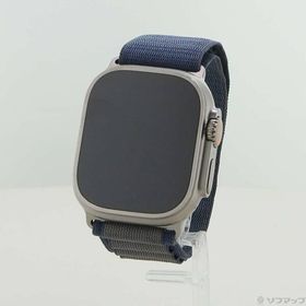 【中古】Apple(アップル) Apple Watch Ultra 2 GPS + Cellular 49mm チタニウムケース ブルーアルパインループ 【377-ud】