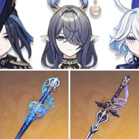 モナ+クロリンデ+ラウマ+フリーナ+赦罪+白雨心弦+萃光の裁葉+静水流転の輝き+風鷹剣+夢見月瑞希 | 原神のアカウントデータ、RMTの販売・買取一覧