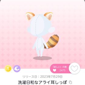洗濯日和なアライ耳しっぽ | ポケコロツイン(ポケツイ)のアカウントデータ、RMTの販売・買取一覧