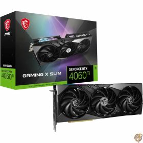 【ポイント3倍4日&5日】MSI Gaming GeForce RTX 4060 Ti 16GB GDRR6 エクストリームクロック:2685MHz 128ビット HDMI/DP Nvlink TORX Fan 4.0 Ada Lovelace アーキテクチャグラフィックスカード (RTX X Slim 16G)
