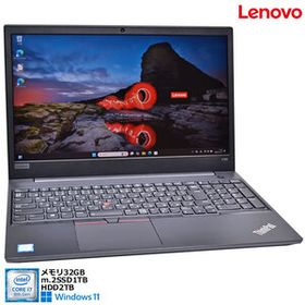 メモリ32G ｍ.2SSD1TB HDD2TB フルHD Lenovo ThinkPad E590 Core i7 8565U Wi-Fi USBType-C Webカメラ Windows11
