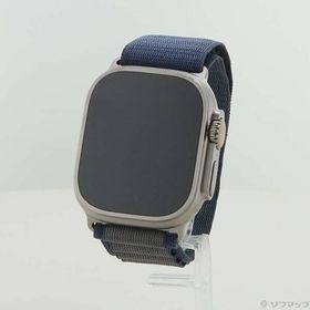 〔中古〕Apple(アップル) Apple Watch Ultra 2 GPS + Cellular 49mm チタニウムケース ブルーアルパインループ〔377-ud〕