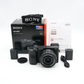 【美品】SONY α6400 パワーズームレンズキット ブラック ILCE-6400 SELP1650 ミラーレス一眼カメラ