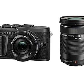 OLYMPUS ミラーレス一眼カメラ PEN E-PL10 EZダブルズームキット ブラック(中古:非常に良い)