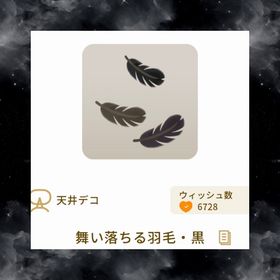舞い落ちる羽毛・黒 | リヴリーアイランドのアイテム、RMTの販売・買取一覧