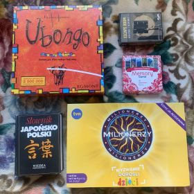 ポーランドボードゲームセットUbongo, Milionerzy, Memory