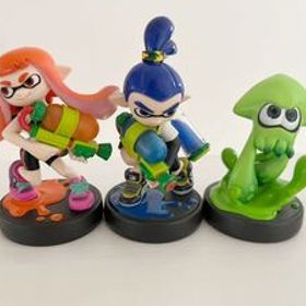 amiibo ガール オレンジ ボーイ ブルー イカ グリーン アミーボ トリプルセット スプラトゥーン