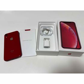 アップル(Apple)の【美品】Apple iPhone XR 赤 64GB(スマートフォン本体)