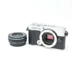 【中古】 《良品》 OLYMPUS PEN E-P7 14-42mm EZレンズキット シルバー 【2群レンズ交換修理/各部点検済】 [ デジタルカメラ ]