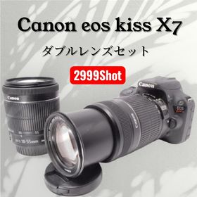キヤノン(Canon)の⭐️ショット数2999⭐️Canon EOS kiss X7ダブルレンズ セット(デジタル一眼)