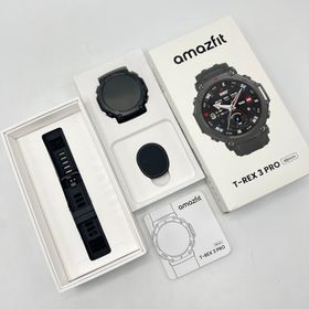アマズフィット(Amazfit)の【美品】Amazfit T-Rex 3 Pro 48mm タクティカルブラック スマートウォッチ アマズフィット 本体(腕時計(デジタル))