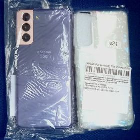 Samsung Galaxy S21 本体 紫色 ケース付き