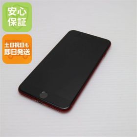 アイフォーン(iPhone)の超美品 SIMフリー iPhone8 PLUS 64GB レッド 白ロム M111(スマートフォン本体)