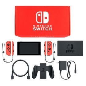 Nintendo Switch本体 カラーカスタマイズ /Joy-Con(L/R)ネオンレッド/Joy-Conストラップ：ネオンレッド ニンテンドースイッチハード