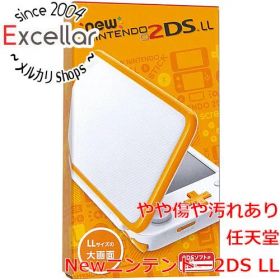 [bn:6] 任天堂 Newニンテンドー2DS LL ホワイト×オレンジ 液晶画面いたみ 元箱あり