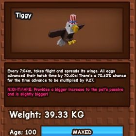 【庭を成長させる】イーグル/bald eagle 100歳39.33kg ナイトメア付き無言購入⭕️ | ロブロックス(ROBLOX)のアカウントデータ、RMTの販売・買取一覧