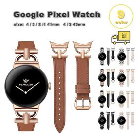 グーグル ピクセル ウォッチ PUレザー スリム ビジネス ステンレスバックル 高級感 バンド 全9色 Google Pixel Watch 4 / 3 / 2 /1 41mm | 4 / 3 45mm 替え