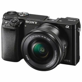 【中古】【非常に良い】SONY ミラーレス一眼 α6000 パワーズームレンズキット E PZ 16-50mm F3.5-5.6 OSS ブラック ILCE-6000L B
