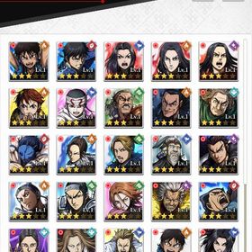 格安 星3多数!!新河了貂+新紀彗×2+昌平君+王騎+信+羌瘣×3+李牧+紫伯他 石10000↑ | キングダム 頂天のアカウントデータ、RMTの販売・買取一覧