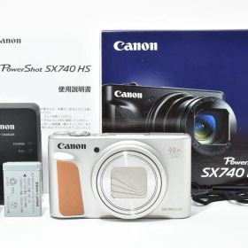 超美品 キヤノン PowerShot SX740 HS コンパクトデジタルカメラ バッテリー2個付き シルバー Canon 456