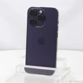 〔中古品〕 iPhone14 Pro 256GB ディープパープル MQ1E3J／A SIMフリー 〔ネットワーク利用制限▲〕【262】