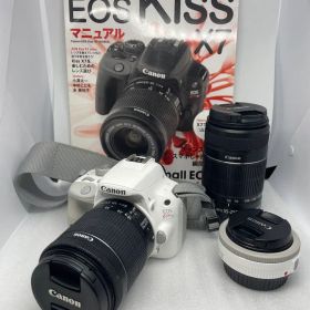 【中古】Canon EOS Kiss X7 白 本体とレンズセット おまけ付き