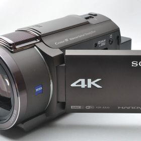【中古】【1ヶ月保証】 ビデオカメラ ソニー SONY Handycam FDR-AX45A(2022年モデル) ブロンズブラウン 内蔵メモリー64GB 光学ズーム20倍 空間光学手ブレ補正 FDR-AX45A B