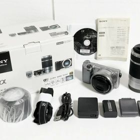【シャッター回数約4033(自社調査)】SONY(ソニー) ミラーレス一眼カメラ α NEX-5RY ダブルズームレンズキット [シルバー] 【中古】【良い】送料無料