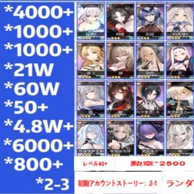 章の進行状況：2-1 | アズールレーン(アズレン)のアカウントデータ、RMTの販売・買取一覧