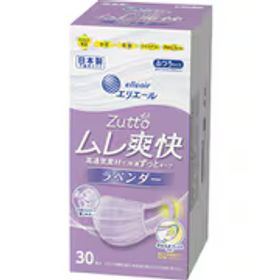 エリエール エリエール ハイパーブロックマスク ムレ爽快colors ラベンダー ふつうサイズ 30枚