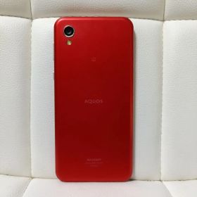 スマートフォン本体 AQUOS SH-M08 赤 SIMフリー 中古スマホ
