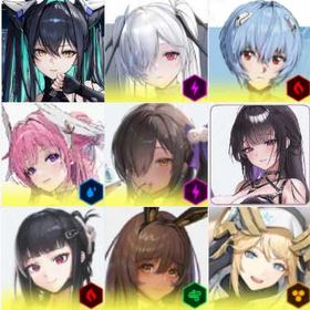 リトルマーメイド+シンデレラ+レイ(仮称)+ドロシー+ナガ+ミハラ：ボンディングチェーン+D：キラー | 勝利の女神NIKKE(メガニケ)のアカウントデータ、RMTの販売・買取一覧