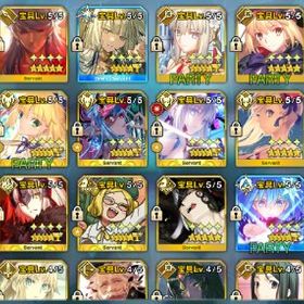 FGO 引退 宝具5 26騎 やりこみ垢 11/18 更新 | FGOのアカウントデータ、RMTの販売・買取一覧