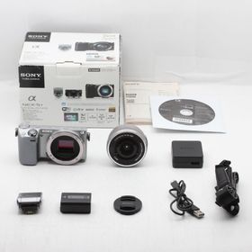 ソニー(SONY)のSONY ソニー NEX-5T パワーズームレンズキット シルバー (デジタル一眼)