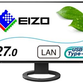 【中古】 EIZO FlexScan EV2795-BK （27.0型/2560×1440/フレームレスモニター/アンチグレアIPS/疲れ目軽減/ブラック）