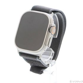 〔中古〕Apple(アップル) Apple Watch Ultra 2 GPS + Cellular 49mm チタニウムケース ブルー／ブラックトレイルループ〔198-ud〕