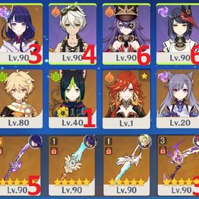 【誕生日未設定】 雷電将軍3凸+草薙の稲光完凸 マーヴィカ 九条裟羅完凸 シュヴルーズ完凸 | 原神のアカウントデータ、RMTの販売・買取一覧