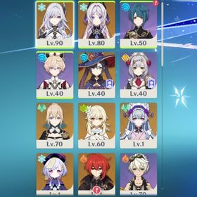 スカーク完凸＋餅 その他星5無凸 | 原神のアカウントデータ、RMTの販売・買取一覧