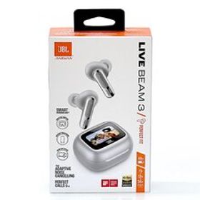 未開封品 JBL 完全ワイヤレスイヤホン JBL Live Beam 3 ハイブリッドノイズキャンセリング/Bluetooth対応 シルバー JBLLIVEBEAM3SIL