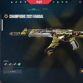 引退アカ champions2021セット その他スキンあり | VALORANT(ヴァロラント)のアカウントデータ、RMTの販売・買取一覧