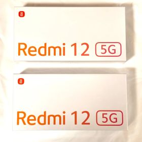 未開封 フィルム付 Redmi 12 5G 6.8インチ メモリー4GB ストレージ128GB ムーンライトホワイト ブラック ソフトバンク 2点まとめ 現状品