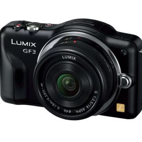 【中古】パナソニック ミラーレス一眼カメラ LUMIX GF3 レンズキット エスプリブラック DMC-GF3C-K