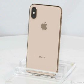 【中古】Apple(アップル) iPhoneXS 64GB ゴールド MTAY2J／A 国内版S 【198-ud】