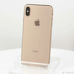 【中古】Apple(アップル) iPhoneXS Max 64GB ゴールド MT6T2J／A 国 【198-ud】