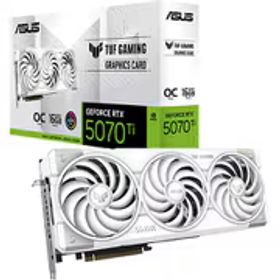エイスース ASUS TUF Gaming GeForce RTX 5070 Ti 16GB GDDR7 White OC Edition グラフィックボード ホワイト TUF-RTX5070TI-O16G-WHITE-GAMING