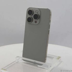 〔中古品〕 iPhone15 Pro 256GB ナチュラルチタニウム MTUF3J／A SIMフリー【377】