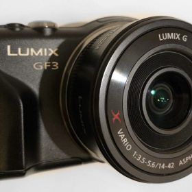 【中古】パナソニック ミラーレス一眼カメラ LUMIX GF3 電動ズームキット エスプリブラック DMC-GF3X-K