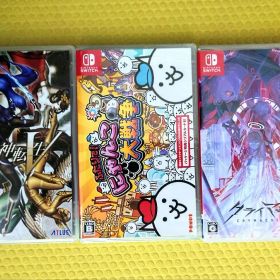 Switchソフト3枚セット、真女神転生V・ふたりでにゃんこ大戦争・クライマキナ
